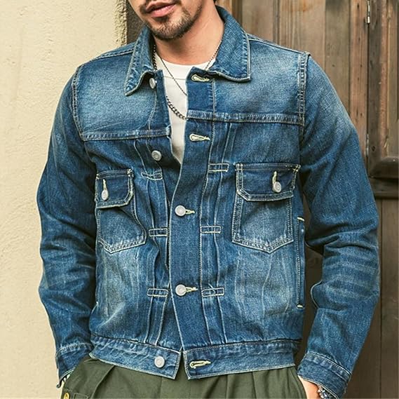 Recycled Denim Jacket Ripped Jeans Washed Coat