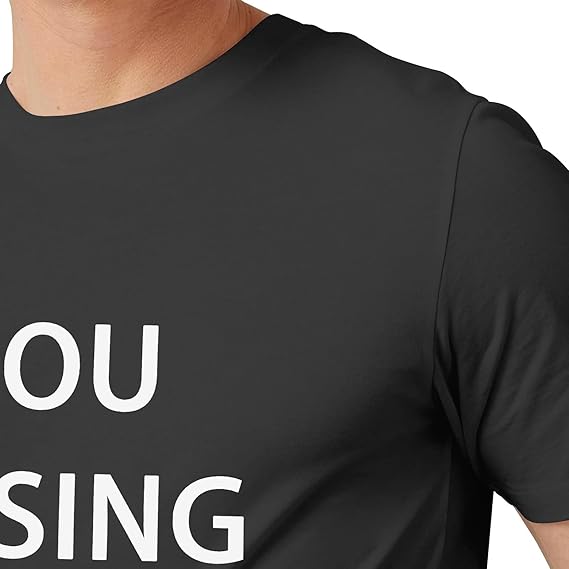 Biodegradable Print Custom T Shirts for Men and Women Personalized Design Add Text Image or Logo on Front and Back Unisex Black Medium Large