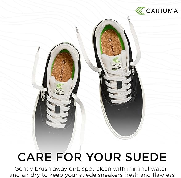 Cariuma Naioca Suede Sneakers Comfortable Lightweight Sustainable Casual Footwear with Vegan Insoles and Rubber Soles