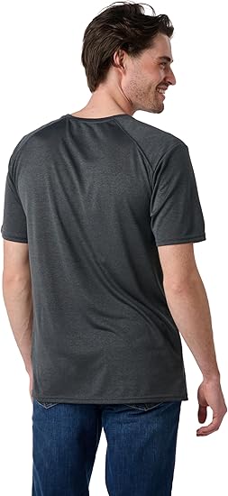 Mens Recycled Polyester T Shirt Moisture Wicking Lightweight Breathable Athletic Fit Sustainable Activewear